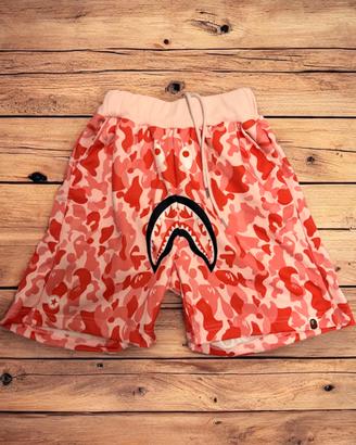 Pantalonci corti bape - Bape Shark shorts Pink