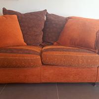 Divano  2 posti con letto in tessuto