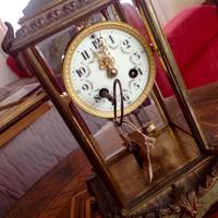 Orologio e candelabri set garniture da caminetto