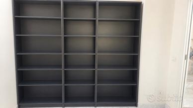 3 libreria IKEA BILLY nere 2 grandi + 1 media