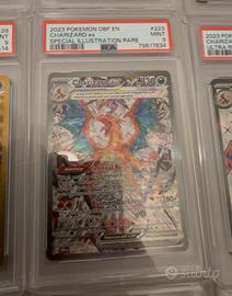 Trio Charizard Ossidiana Infuocata psa 9 en
