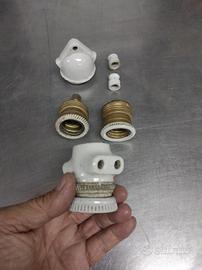 portalampada in ceramica vintage 