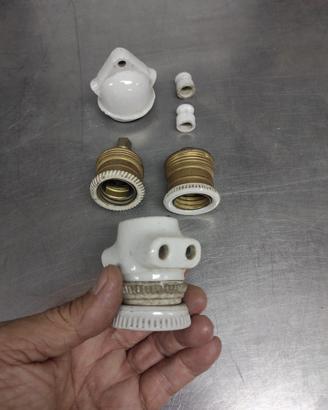portalampada in ceramica vintage 