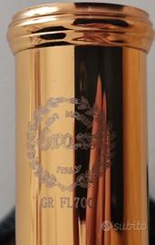 FLAUTO TRAVERSO FL700  DORATO CON FORI CHIUSI E MI