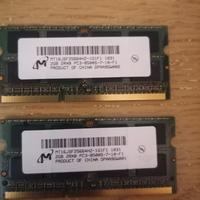 4GB MICRON  2GB X2 modelllo 2Rx8 PC3-8500S-7-10-F1