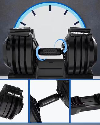 Manubri regolabili Neolymph 2x24kg PROFESSIONALI
