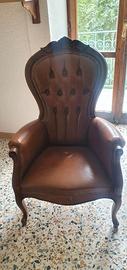 2 Poltrone in pelle nuove