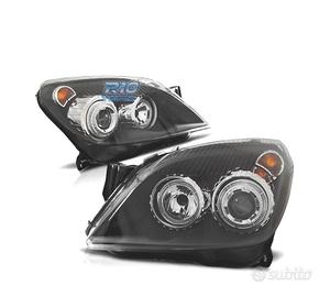 FARI OPEL ASTRA H 04-09 OCCHI ANGEL FONDO NERO