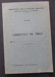 Libretto di tiro per mitagliatrice