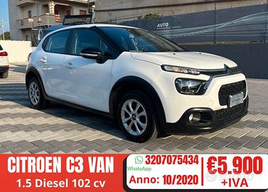 Citroen C3 1.5 Diesel 102 cv VAN 2 POSTI