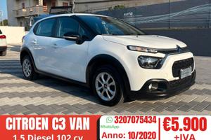 Citroen C3 1.5 Diesel 102 cv VAN 2 POSTI