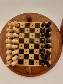 gioco scacchi portatile in legno