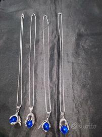 Collane drago con sfera blu 