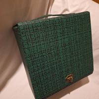 Porta dischi vinili 45g Valigetta vintage anni 60
