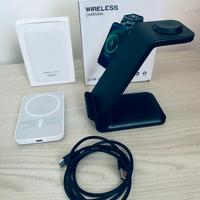 Base wireless iPhone + Powerbank MagSafe