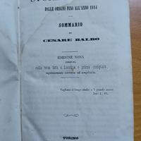 Cesare Balbo - Storia d'Italia edizione 1852