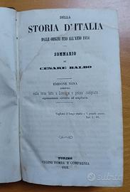 Cesare Balbo - Storia d'Italia edizione 1852