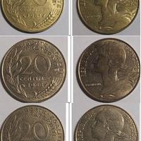 20 centesimi Francia dal 1972 al 1996