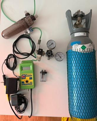Impianto co2 completo com bombola da ricaricare.