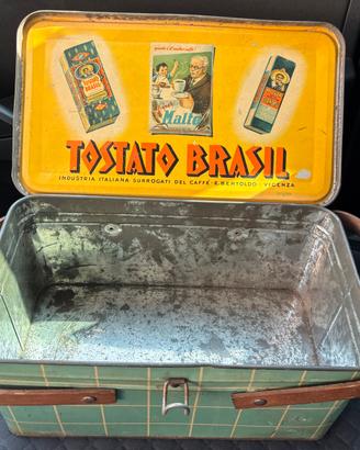 Scatola latta vintage dolci orzo bimbo Vicenza