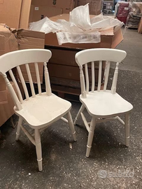 2 Sedie Old America Laccate Bianco opaco