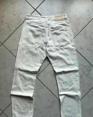 Jeans Bershka Straight bianchi Taglia 38