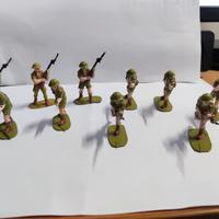 10 Soldatini Fanteria Inglese WW II Cloni Airfix 