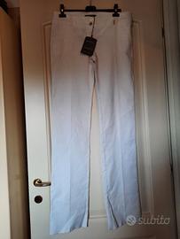 pantaloni donna lunghi bianchi nuovi