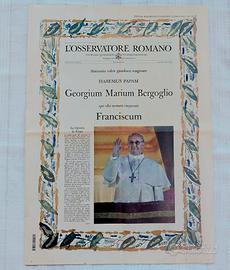 L'Osservatore Romano 2013 Elezione Papa Francesco 
