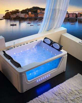 Vasca design lux idromassaggio 170x130 - 51 getti