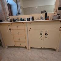 Mobile bagno doppio lavabo fatto da artigiano