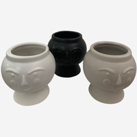 Set 3 vasi cachepot tondi in ceramica – 11x11 cm