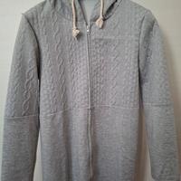 Felpa oversize con cappuccio e cerniera donna