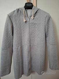 Felpa oversize con cappuccio e cerniera donna