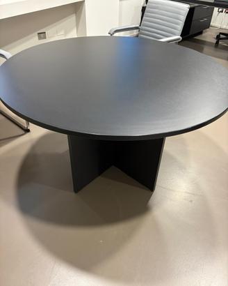 Tavolo riunioni rotondo nero venato