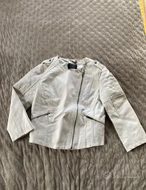 Giacca in pelle bianca