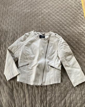 Giacca in pelle bianca