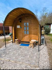 Vendita igloo in legno 2 posti letto con servizio