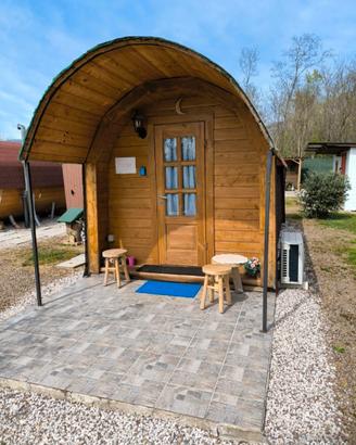 Vendita igloo in legno 2 posti letto con servizio