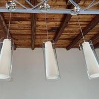 3 Lampadari / Faretti a sospensione cilindriche