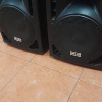 Coppia casse amplificate da 200 watts rms