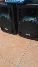 Coppia casse amplificate da 200 watts rms