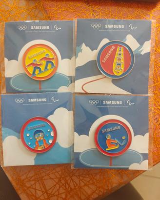 Lotto 4 Pin Samsung Olimpiadi Invernali 