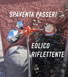 Spaventa passeri eolico girevole riflettente