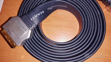 Cavo scart piatto placcato oro 5mt