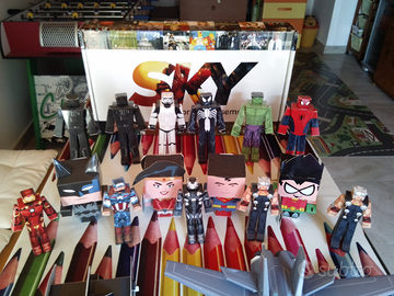 Personaggi auto navicella papercraft Marvel Disney