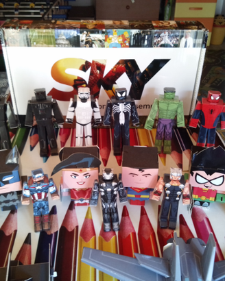 Personaggi auto navicella papercraft Marvel Disney