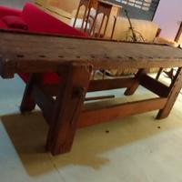 tavolo da falegname vintage antico