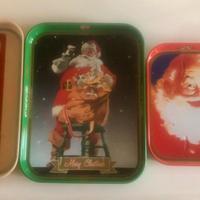 3 VASSOI DI LATTA COCA-COLA NATALE - VINTAGE