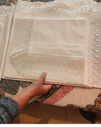 lenzuola ricamate a mano in cotone 100 antiche